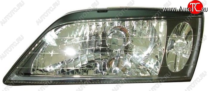 3 279 р. Левая фара SAT (чёрная, 20-402)  Toyota Carina  Е210 (1998-2001) седан рестайлинг  с доставкой в г. Керчь